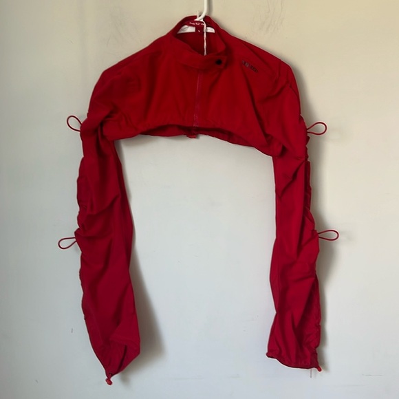 Smoke Rise Women's Bolero Multi Bungee Detail Zip Up Jacket Size Small 🖤 - Picture 5 of 10